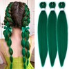 Beauday 24 Inch Green Pre Stretched Braiding Hair Extensions