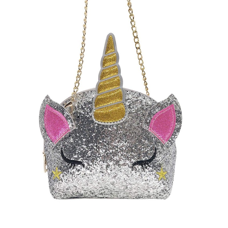 Women Unicorn Sequin Glitter Crossbody Shoulder Purse Handbag Satchel Shell