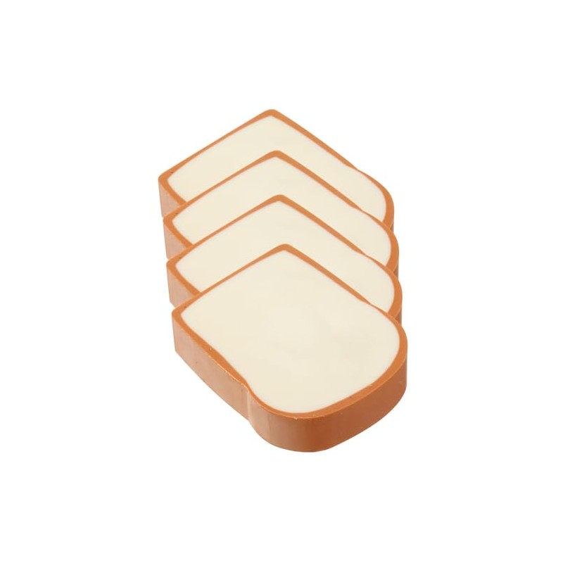 4 Pcs Kawaii Toast Bread Eraser Cute Pencil Eraser Stationery