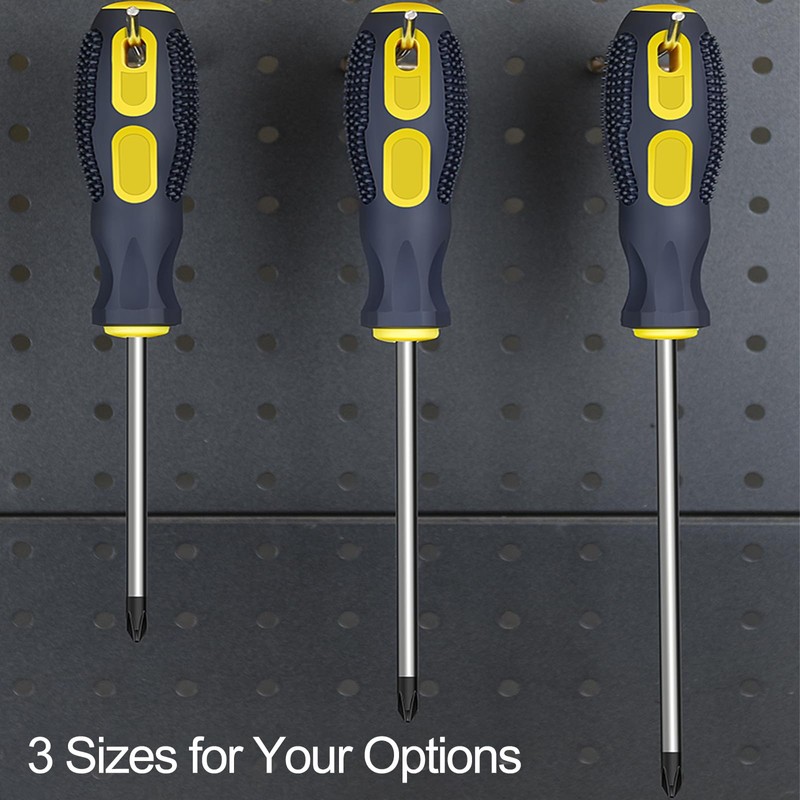 Sipery 2 Pack Phillips Screwdriver - 4 Inch Shaft, Cross-head