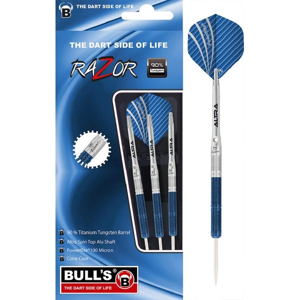 Bulls Razor R1 Steel Dart, Unisex, 14421, silver/blue, 21 g