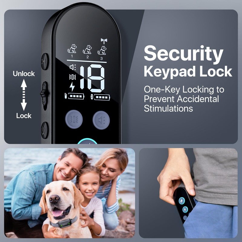 Dog Training Collar with Remote, Electric Dog Collar for Larege