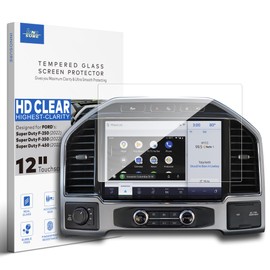 INNOSURE Tempered Glass Screen Protector for 2022 Ford Super Duty F-250 F-350 F-450 Navigation 12" Touchscreen F250 F350 F450 Accessories [9H] [Anti Fingerprint] (HD Clear)