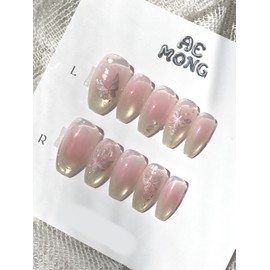 [Summer Nail Dream Core] Fairy Garden  - Almond Flat Fit / [여름네일드림코어] 페어리 가든  - 아몬드 평평핏