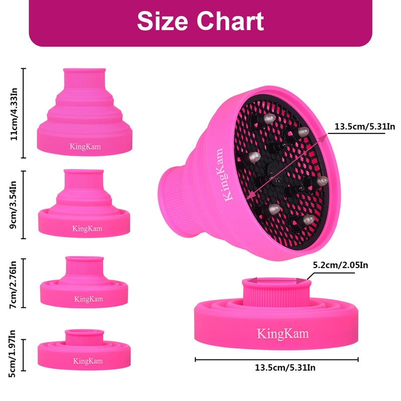 Collapsible Silicone Hair Dryer Diffuser - Travel and Easy Storage