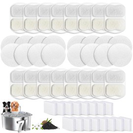 16 Packs Replacement Filters Compatible with Oneisall Dogs Water Fountain - Triple Filtration Filters for Oneisall 7L/1.8G/230oz Stainless Steel Pet Fountain PWF-002