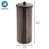 iDesign Freestanding Bathroom Toilet Paper Storage Holder with Lid for