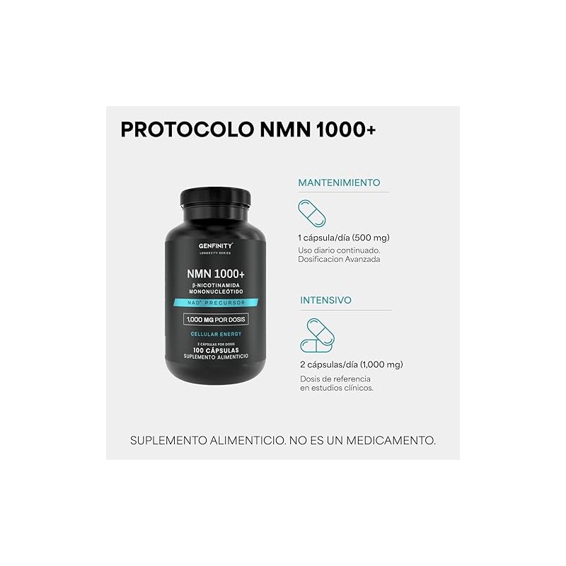 Nmn Ultra Pure 000 Reales Por Dosis 100 Cápsulas Energía