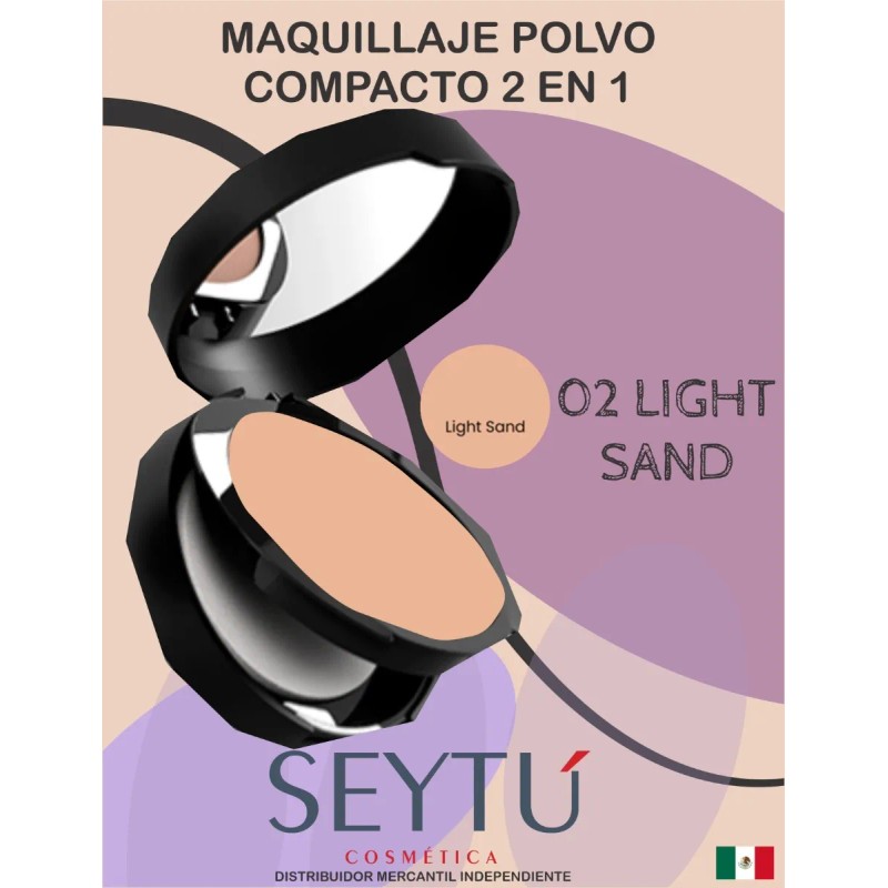 Paquete Seytu De Maquillaje Liquido + Rubor + Polvo Compacto