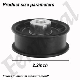 604491 Flat Idler Pulley (3/8" x 2") Compatible with Hustler Raptor Mower 931741 931881 931899 933069 933077, Also for Big Dog ALPHA604491 (1)