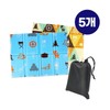 8-Fold Hiking Cushion - 5 Pcs + Individual Pouches (Indio Camper Flower Blue) Random Color