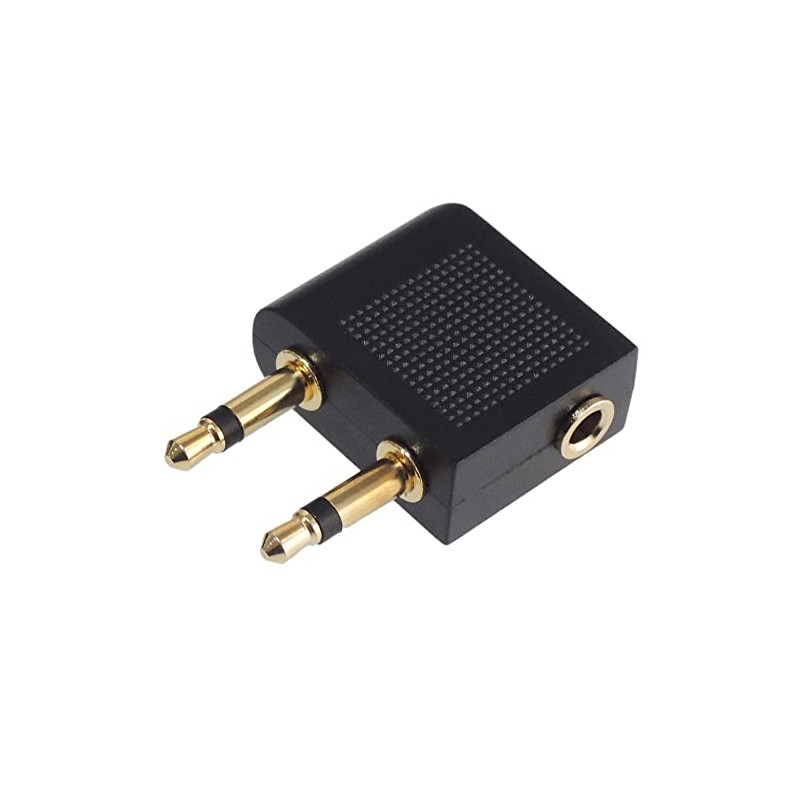 KAUMO Airplane Earphone Jack Converter Adapter, 3.5mm Dual Jack Converter,
