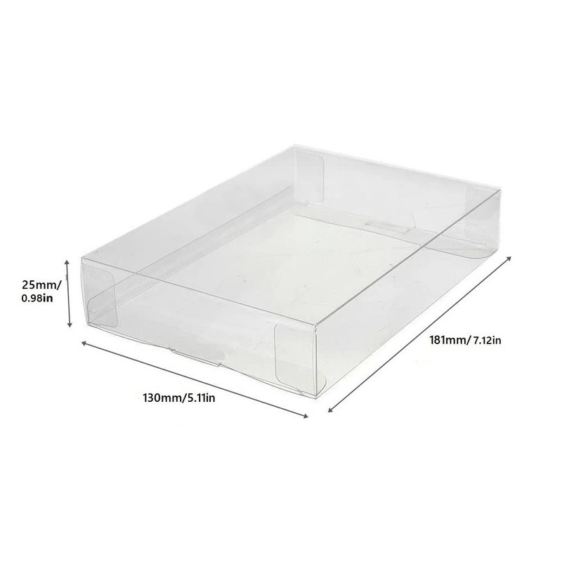 WICAREYO 10PCS Fall-Hülse für NES Kasten Spielpatrone CIB Schutz für