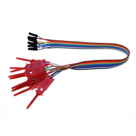 Hobby Components Logic analyzer test hook clips USB Logic Analyser 24M 8CH - 10-way RED