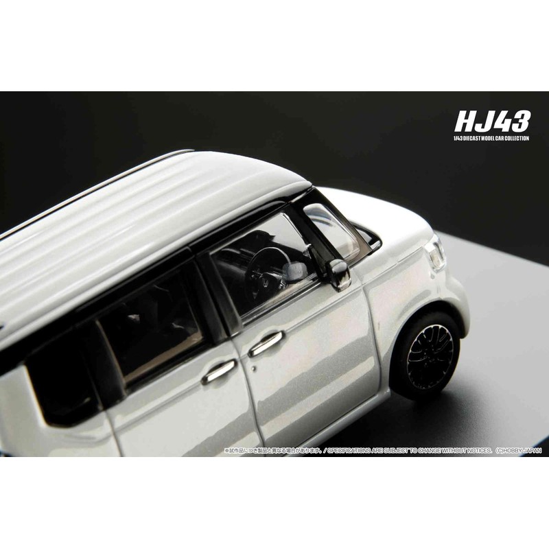 1/43 Honda N-BOX CUSTOM Platinum White Pearl & Black