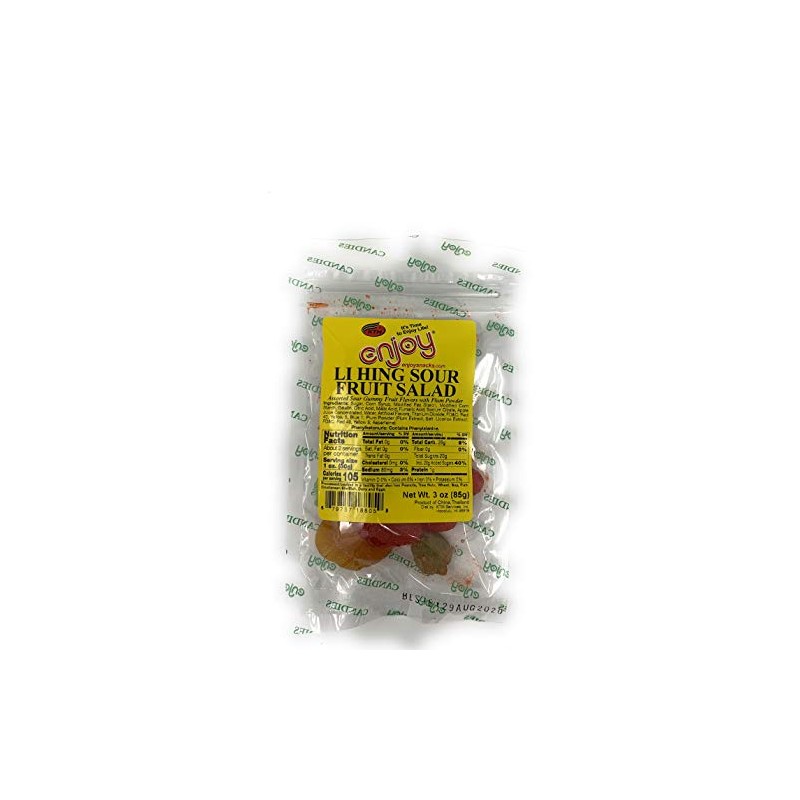 Enjoy Snacks Li Hing Sour Fruit Salad 3oz Bag