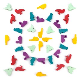 TowerRex Birds Tokens for Wingspan Board Game, Wooden Bird Meeples Compatible with Wingspan, Accessories Upgrade