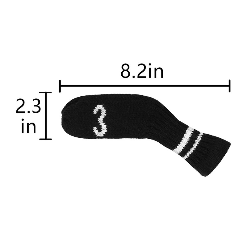 10 Pcs Black Golf Iron Covers Cuteness Knitted Socks Shape