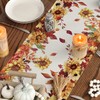 Artoid Mode Sunflower Eucalyptus Leaves Fall Table Runner, Seasonal Autumn