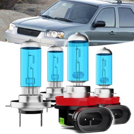 TTDBDAN Headlights Fit for Ford Escape 2005-2007 Halogen Headlight Bulbs,H7 High Beam + H11/H8/H9 Low Beam Headlight Bulbs,Plug And Play,Pack of 4 (Ford Escape 2005-2007)