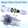 sourcing map UPVC Check Valve, 32mm ID Single Union Check