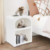 2-Tier Bedside Table Modern Small Nightstand Night Stand Freestanding Side