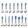 UTRUSTTO 1/2" Router Bit Set 24 Pieces, 1/2 Inch Shank