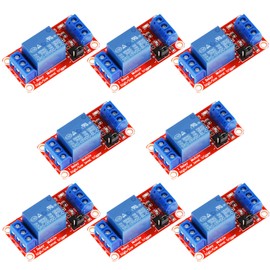 8pcs 5V 1-Channel Relay Module with Optocoupler Isolation Supports High and Low Level Triggering, One Channel Relay Module Relay Switch