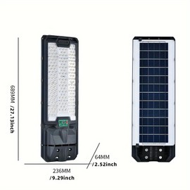 Udorich Solar Street Lights Outdoor with 181PCS LED Beads, IP65 Waterproof Design for Garden, Courtyard, Street, and City Square, Black/White