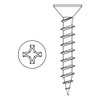 Pijas Para Madera Multiusos Trabajos Carpinteria, Tornillo Aglomerado Negro Fosfatado