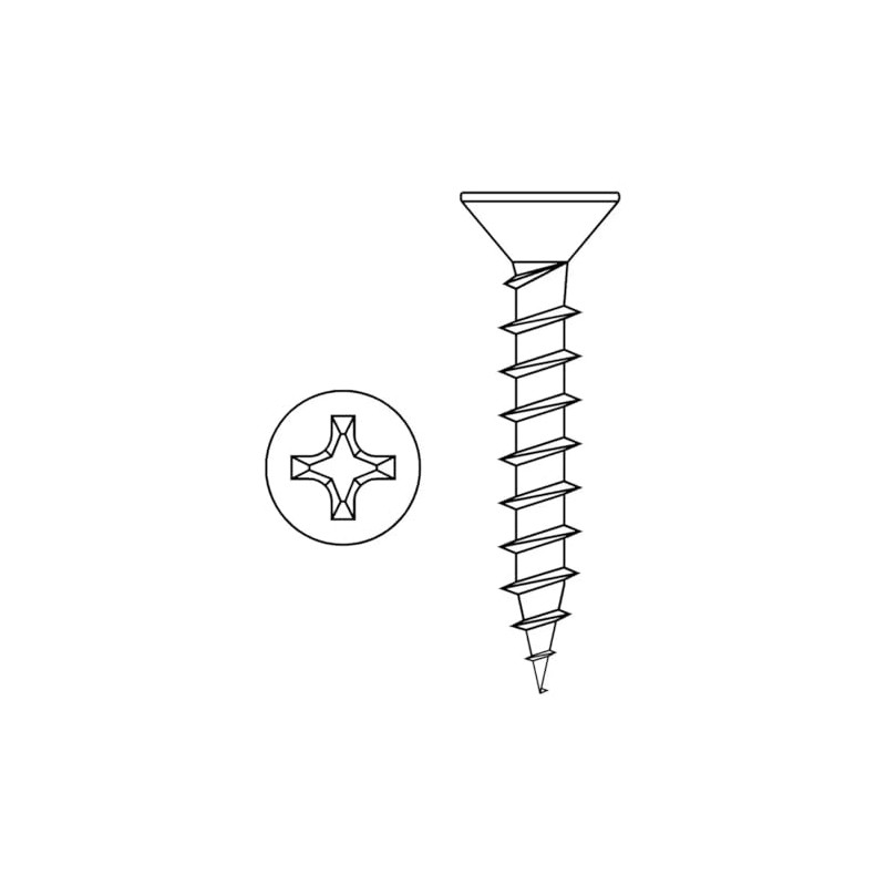 Pijas Para Madera Multiusos Trabajos Carpinteria, Tornillo Aglomerado Negro Fosfatado