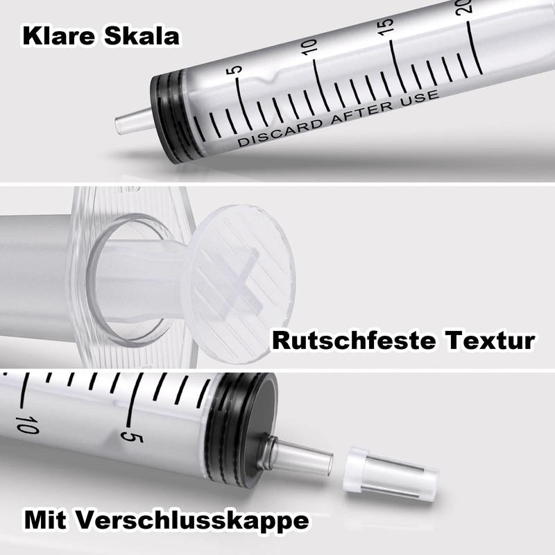 Pack of 10 Syringes, Disposable Syringe Plastic Syringe Dosing Syringe