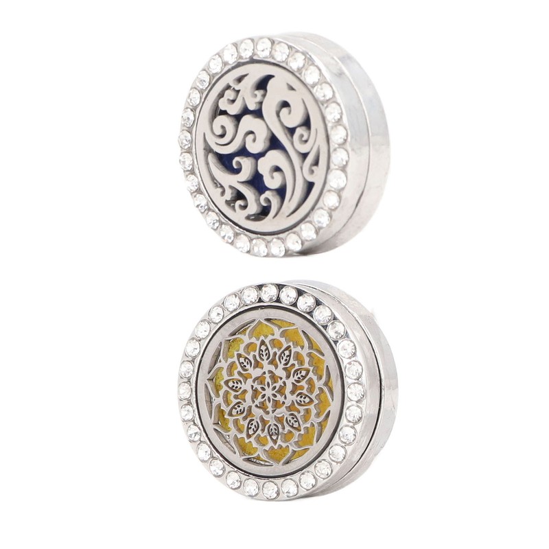 Car Essential Oil Diffuser Stainless Steel Compact Vent Clip Aromatherapy