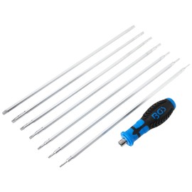 BGS 2326 Screwdriver Set with Interchangeable Blades T-Profile (for Torx) / T-Profile (for Torx) with Bore T10 - T40 8-Piece