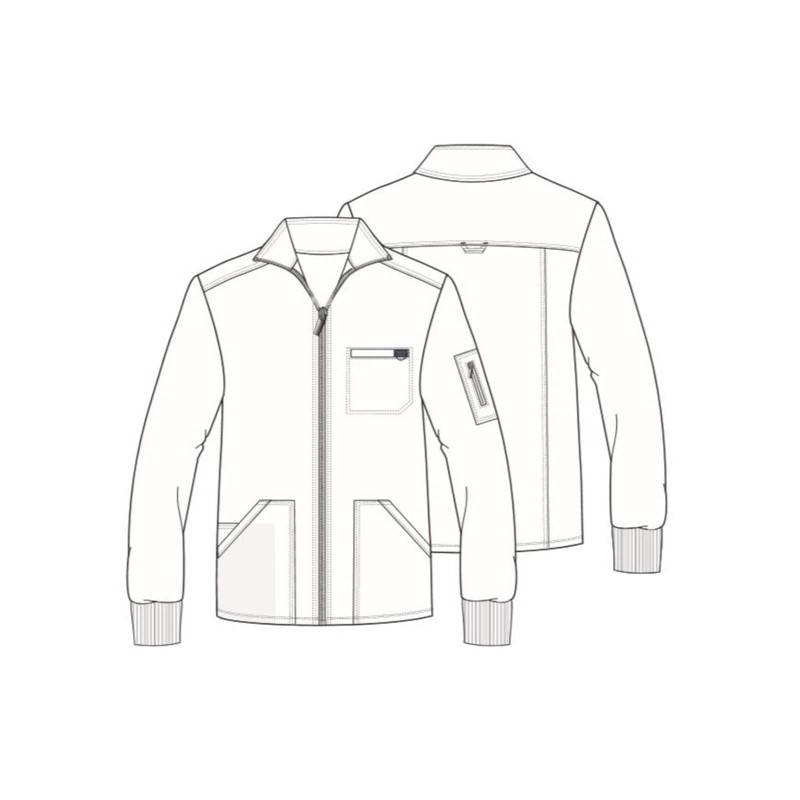 Cherokee Men warm up Scrub Jacket with Zip Front WW320,