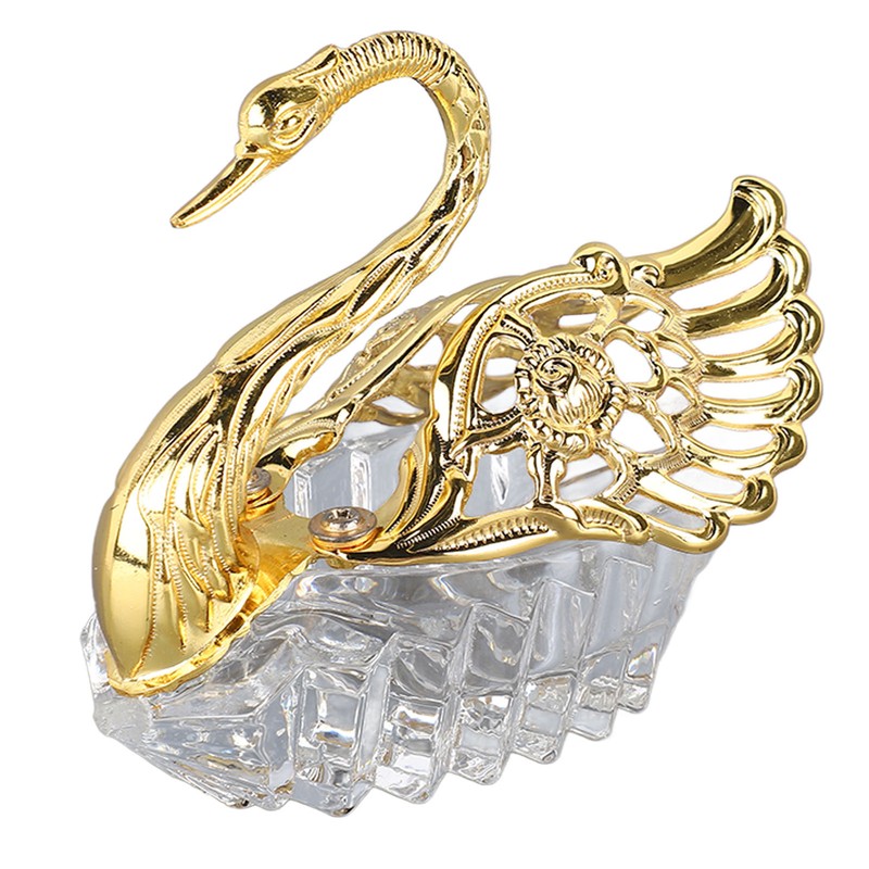 Swan Sugar Storage Jar European Modern Condiment Container Golden Seasoning