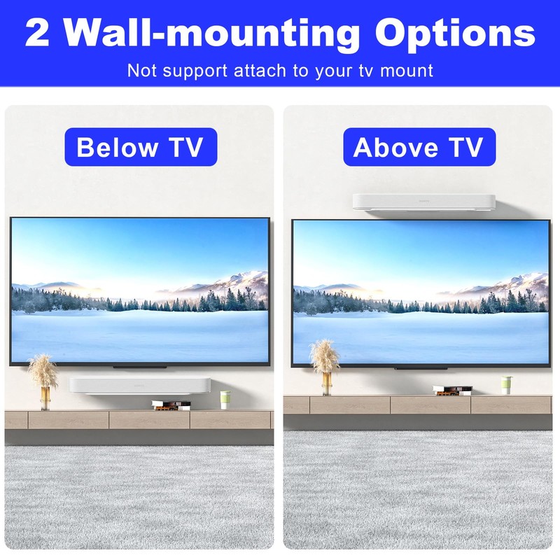BYMECOST Soundbar Mount for Sonos Beam, Wall Mount Bracket Compatible