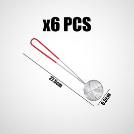 6-Piece Stainless Steel Colander, Fine Kitchen Utensils, Pearl Crushing Spoon, Kitchen Sieve, Crumble with Handle, Kitchen Strainer, Fine Mesh Sieve