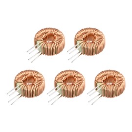 sourcing map Toroid Inductor Copper Coil Magnet Inductor for DIY Circuit Boards 47uH 20A Pack of 5