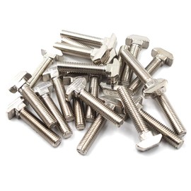 T Bolt Set Screw Bolt Fastener Tool for T-Slotted Aluminum Extrusion Nickel Plated Carbon Steel 40 Series M8X30mm 30PCS