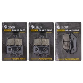 NICHE Brake Pad Set for Victory Cross Country Hammer Roads Kingpin 2204196 2203679 Front Rear Organic
