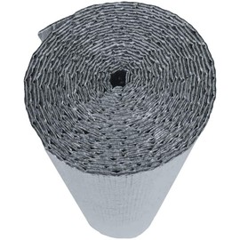 Double Bubble Reflective Thermal Aluminum Foil Radiant Heat Vapor Barrier Insulation: (16" X 25 ft) Heavy Duty (Water Proof No Tear): Walls Windows Garages Attics Air Ducts HVAC Vehicle Etc