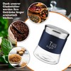 KADAX Glass Container, Container for Coffee, Leaf Tea, Coffee Containers,