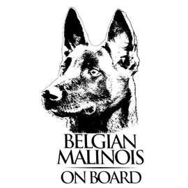 Car Sticker Belgian Malinois Car Sticker 15 cm (5.9 Inch) 3D Ripped Sticker Waterproof Belgian Shepherd Pet Dog Sticker Laptop Sticker Reflective Sticker Car Window