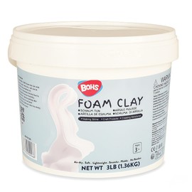 BOHS Foam Clay Pro - 3 lbs Bucket, Air Dry, No Cracks, No Stains - Modeling Clay for Adult Arts & Crafts Projects, Cosplay Items, Figurines - Age 3 Years & up