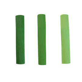 Crepe Paper Roll, 3 Rolls Florist Crepe Paper for Crafts Flowers Wrapping, 25x250cm, Green Tone