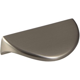 GedoTec Drawer Handle Kitchen Cupboard Handle Strip Hole Spacing 32 mm Nickel-Plated Brushed Furniture Handle Flat Including Screws Kitchen Handle Metal Handle Recessed Edge Handle Cabinet