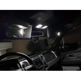 D15 Lighting LED Interior Light Kit for Ford F150 2009-2014 6000k White Map Dome Visor Cargo License Plate Bulbs (11 Pieces)