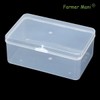 2 Packs Small Transparent Plastic Storage Case, Clear Rectangle Bead