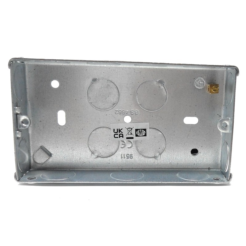 1pcs. 2 Gang Metal Surface Mount Back Box Pattress Box